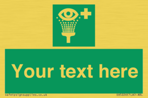 Custom Eye Wash Station Sign